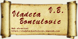 Vladeta Bontulović vizit kartica
